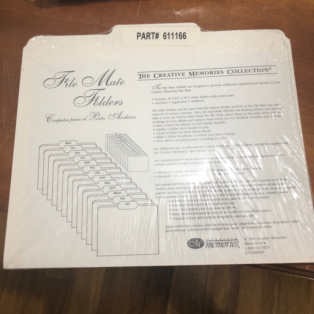 Creative Memories, file mate folders
